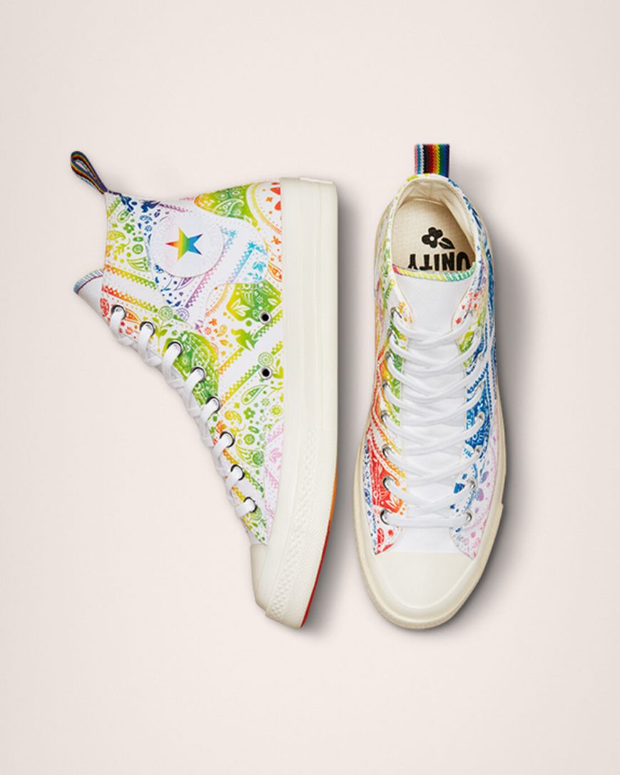 Dámské Boty Vysoké Converse Chuck 70 Pride Bílé Červené | CZ ZTXA62